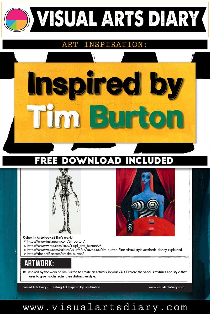Creating Art Inspired by Tim Burton