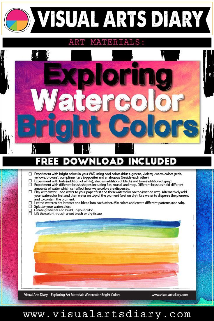 Exploring Art Materials: Watercolor Bright Colors