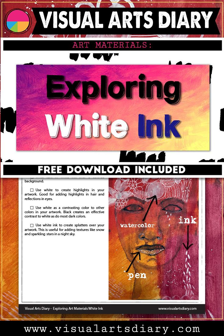 VAD Exploring Art Materials: White Ink